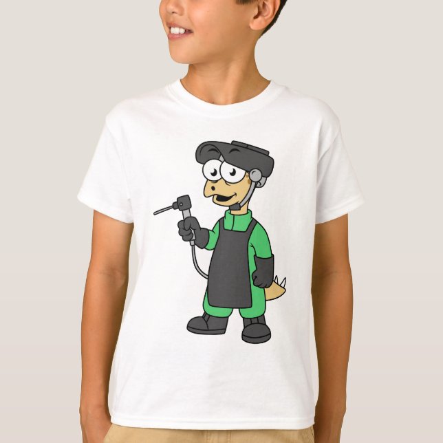 Camiseta Ilustracion De Un Soldado Estegosaurio. (Anverso)