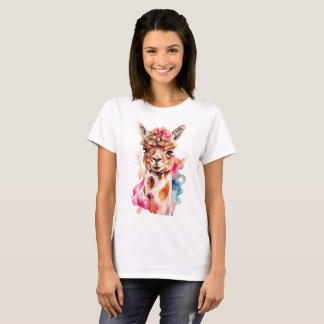 Camiseta ilustracion de una Alpaca