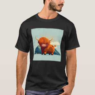Camiseta Ilustración de vaca escocesa de las Tierras Altas 