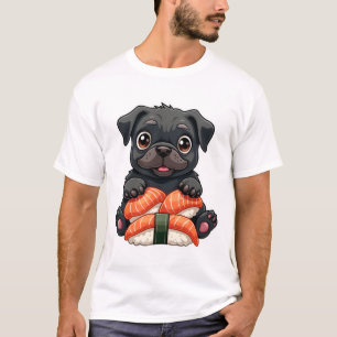 Camiseta Ilustración de Vector de Dibujos Animados de Sushi