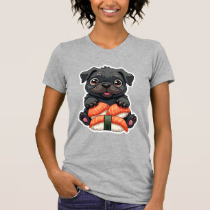 Camiseta Ilustración de vector de dibujos animados de sushi