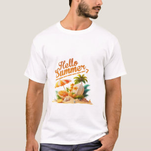 Camiseta Ilustracion de verano de Hello