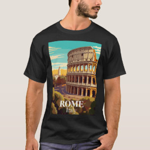 Camiseta Ilustración de viaje al Coliseo de Roma Italia