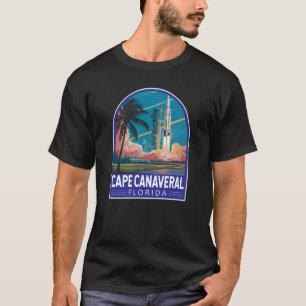 Camiseta Ilustración de viaje de arte de Cabo Cañaveral Flo
