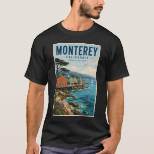 Camiseta Ilustración de viaje de arte de la bahía de Monter