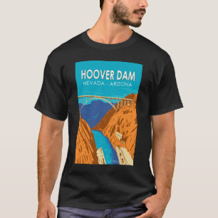 Camiseta Ilustración de viaje de arte de la presa Hoover Ar