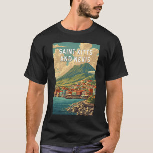 Camiseta Ilustración de viaje de arte de San Cristóbal y Ni
