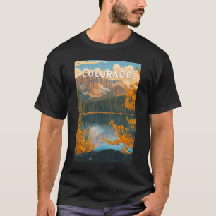 Camiseta Ilustración de viaje de arte vintage de Colorado