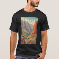 Ilustración de viaje de arte vintage de Líbano