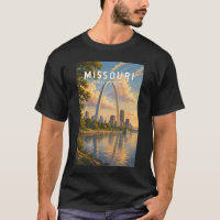 Ilustración de viaje de arte vintage de Missouri
