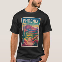 Ilustración de viaje de arte vintage de Phoenix Ar