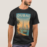 Ilustración de viaje de Dubai Emiratos Árabes Unid
