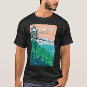 Camiseta Ilustración de viaje de Gatlinburg Tennessee Arte