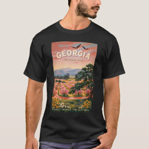 Camiseta Ilustración de viaje de Georgia vintage