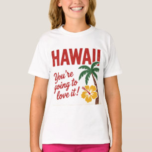 Camiseta Ilustración de viaje de las Islas Hawaianas Retro