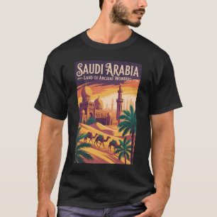 Camiseta Ilustración de viaje del desierto de Arabia Saudit