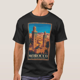 Camiseta Ilustración de viaje del desierto de Marruecos Art