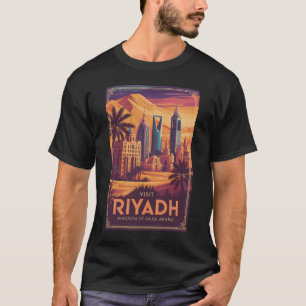 Camiseta Ilustración de viaje del desierto de Riad Arabia S