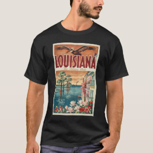 Camiseta Ilustración de viaje del estado de Pelícano de Lui