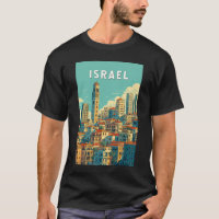 Ilustración de viaje vintage de Israel