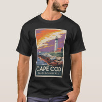 Ilustracion de viajes de Cape Cod Massachusetts
