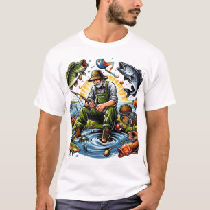 Camiseta Ilustracion de vida pesquera
