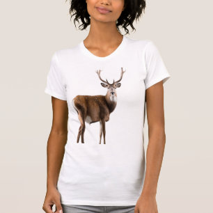 Camiseta Ilustracion de vida salvaje lindo Cerf retro Deer