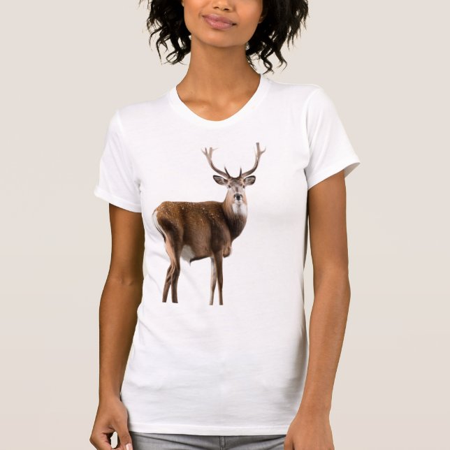 Camiseta Ilustracion de vida salvaje lindo Cerf retro Deer  (Anverso)