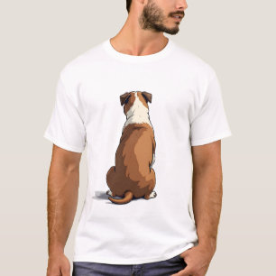 Camiseta Ilustración de vista trasera de bulldog vintage Am