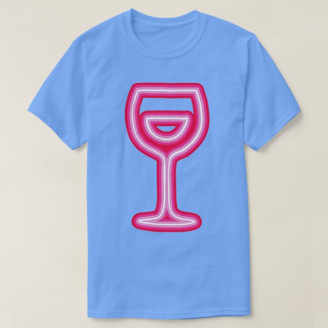 Camiseta Ilustracion de Wine Glass Nyon (Diseño del anverso)