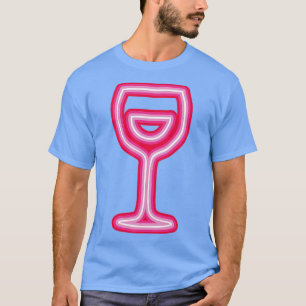 Camiseta Ilustracion de Wine Glass Nyon