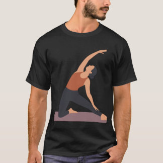 Camiseta Ilustración de yoga en postura de guerrero inverso