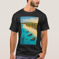 Ilustración de Zanzíbar Tanzania Arte de Viaje Vin
