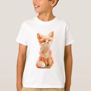 Camiseta Ilustración de zorro etéreo y caprichoso para niño