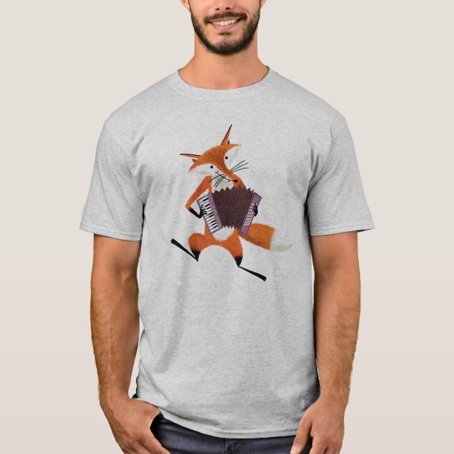 Camiseta Ilustracion de zorro musical (Anverso)