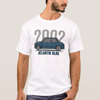 Camiseta Ilustración del BMW 2002 Atlantik Blue | Clásico 