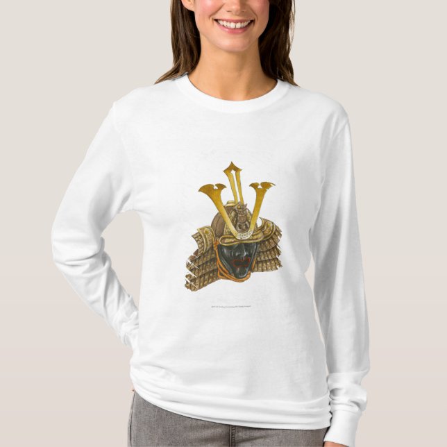 Camiseta Ilustracion del casco del siglo XVI del samurai (Anverso)