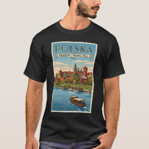 Camiseta Ilustración del Castillo Real Wawel de Polonia Art