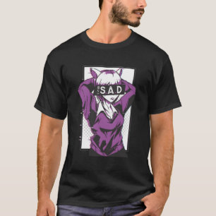 Camiseta Ilustracion del club de Chica Anime Sad - Japonesa