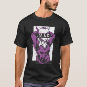 Camiseta Ilustracion del club de Chica Anime Sad - Japonesa