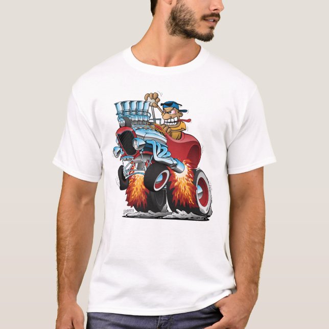 Camiseta Ilustracion del coche de carreras de alta velocida (Anverso)