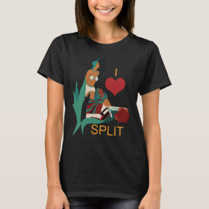 Camiseta Ilustración del corazón de Split Croacia Verde Via