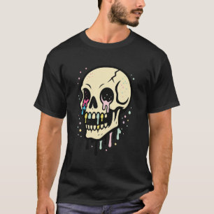 Camiseta Ilustracion del cráneo de fusión colorida