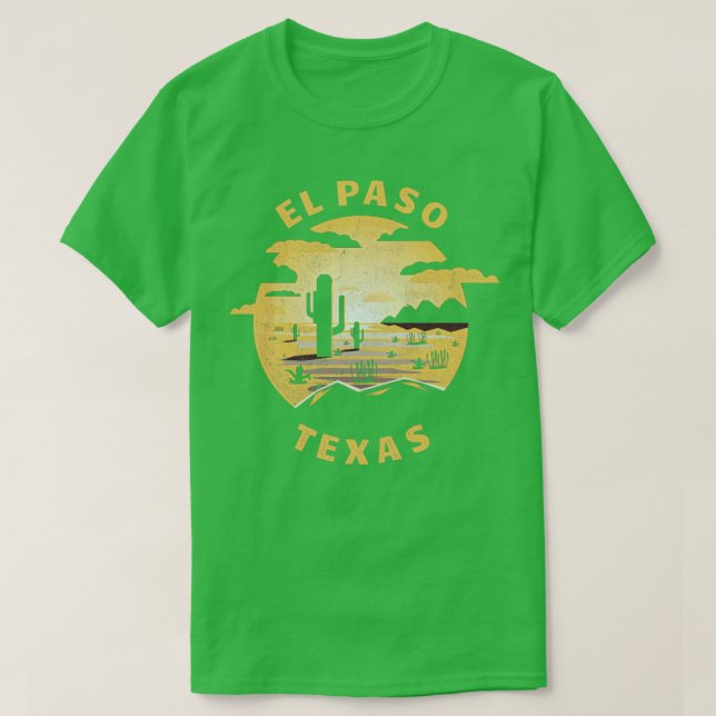 Camiseta Ilustracion del desierto de El Paso Texas: recuerd (Diseño del anverso)