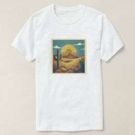 Camiseta Ilustración del desierto de estilo boho vintage re