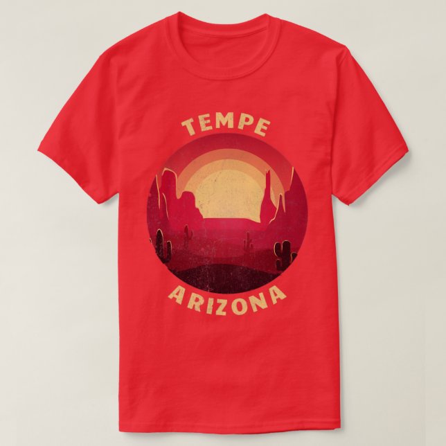 Camiseta Ilustracion del desierto de Tempe Arizona: recuerd (Diseño del anverso)