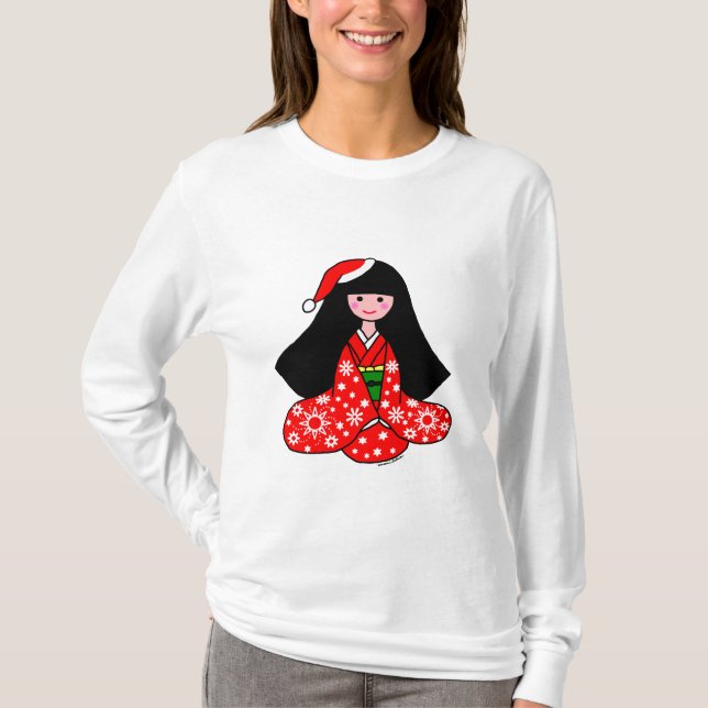 Camiseta Ilustracion del dibujo animado del navidad del (Anverso)