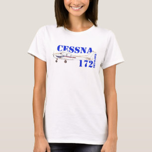 Camiseta Ilustración del diseño del avión Cessna 172 Skyhaw