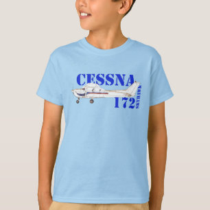 Camiseta Ilustración del diseño del avión Cessna 172 Skyhaw