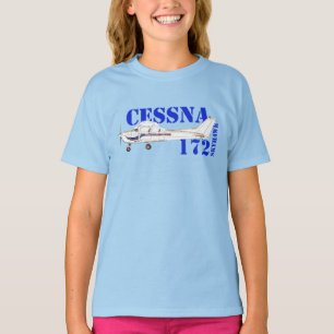 Camiseta Ilustracion del diseño del avión Cessna 172 Skyhaw